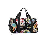 WSHFFILO Sugar Skulls - Borsa a tracolla da viaggio con stampa di teschi