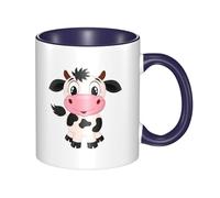 WSHFFILO Tazza di ceramica stampata della mucca del latte del fumetto tazza di caffè tazza