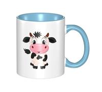 WSHFFILO Tazza di ceramica stampata della mucca del latte del fumetto tazza di caffè tazza