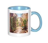 WSHFFILO Tazza di ceramica stampata toscana dell'Italia che beve tazza di caffè