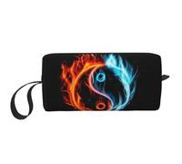 WSHFFILO Water and Fire Tai Chi Stampato Ricevere Bag Pencil Case Piccolo Trucco Bag