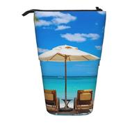 WSHFFILO White Beach Tropical Sea - Astuccio telescopico espandibile per matite