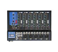 WSIKGHU Miscelatore professionale a 7 canali DJ controller audio audio 48 V alimentazione phantom, connettività Bluetooth, supporto per dispositivi di archiviazione flash USB