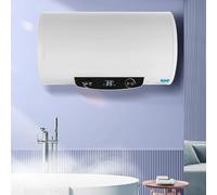 WSIKGHU Scaldabagno elettrico orizzontale da 50 l/120 l, 220 V, 2 KW, 30 - 75 gradi C, orizzontale, scaldabagno automatico Reshu con doccetta (120 L), Bianco