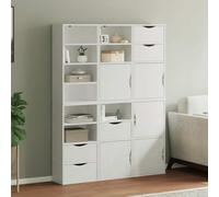 WSJHUHK Home-Armadi & Storage, Buffet & Credenze, Armadietti Laterali 6 pz ODDA Bianco 40x24x79 cm Legno massello di pino