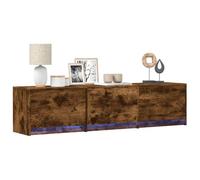 WSJHUHK Home-Entertainment Centri & Supporti Tv Mobile TV con LED Rovere Fumé 165x34x40 cm Legno Ingegnerizzato
