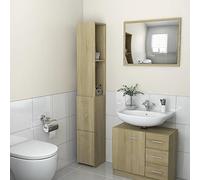 WSJHUHK Home-Furniture Set, Set di mobili da bagno, Mobile da bagno in rovere Sonoma 25x26.5x170 cm in legno ingegnerizzato