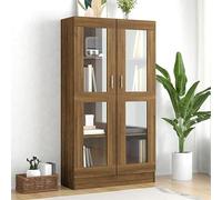 WSJHUHK Home-Scaffalature, Librerie & Scaffali a Piedi, Vetrine Armadio Rovere Marrone 82.5x30.5x150 cm Legno Ingegnerizzato