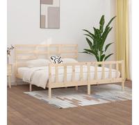 WSJHUHK letti e accessori per la casa, letti e telai dei letti, senza materasso, 200 x 200 cm, in legno massiccio di legno