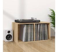 WSJHUHK Mobili,Armadi e stoccaggio,Armadi e rack di archiviazione multimediali,Scatola di immagazzinaggio in vinile Rovere Sonoma 71x34x36 cm Legno ingegnerizzato