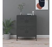 WSJHUHK Mobili,Armadi e stoccaggio,Armadietti e armadietti,Armadio di stoccaggio Antracite 80x35x101.5 cm Acciaio