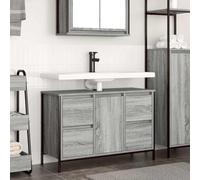 WSJHUHK Mobili,Armadi e stoccaggio,Unità di vanità,Unità di vanità del bagno,Mobile lavabo con cassetti grigio Sonoma 90x34.5x60 cm