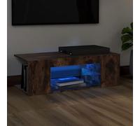 WSJHUHK Mobili,Centri Intrattenimento & Porta Tv,Mobile TV con Luci LED Rovere Fumé 90x39x30 cm