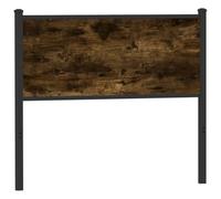 WSJHUHK Mobili,Letti & Accessori,Testiere & Pediere,Testiera Rovere Affumicato 107 cm Ingegnerizzato Legno e Acciaio