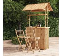 WSJHUHK Mobili,Mobili da esterno,Set di mobili per esterni,Set di 3 pezzi Bar Bamboo