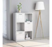 WSJHUHK Mobili, scaffalature, librerie e mensole in piedi, armadietto di stoccaggio bianco lucido 60 x 29,5 x 90 cm in legno ingegnerizzato