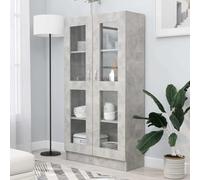 WSJHUHK Mobili,Scaffalature,Librerie & Ripiani in piedi,Vetrine Cabinet Concrete Grey 82.5x30.5x150 cm Legno Ingegnerizzato