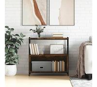 WSJHUHK Mobili,Scaffalature,Librerie & Scaffali,Libreria Rovere Affumicato 80x30x78.5 cm Legno e Ferro Ingegnerizzati