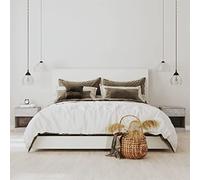 WSJHUHK Mobili, tavoli, comodini, comodini, 2 pezzi con cassetto grigio cemento