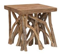 WSJHUHK Mobili, Tavoli, Tavoli d'Accento, Tavolini, Tavolini da Caffè, 40 x 40 x 40 cm, Legno Riciclato Misto