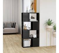 WSJHUHK Scaffale, libreria e scaffale, mobile per libri, divisorio, divisorio, grigio lucido, 60 x 24 x 124,5 cm