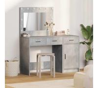 WSJHUHK Tavolo da toeletta 2 pezzi grigio 40 x 41 x 75 cm Ingegnerizzato mobili mobili & stoccaggio, Vanity Unit, camera da letto Toeletta