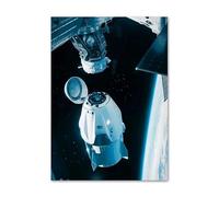 WSJIJY Stampa su Tela Astronaut Rocket Planet Wall Art Mural Canvas Painting Astronomy Posters And Prints Pictures Living Room Home Decor Gift 60X90Cm No Frame
