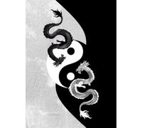 WSJIJY Stampa su Tela Bianco E Nero Giapponese Testo Poster Vita Morte Compassione Onore Arte della Parete Gatto Drago Tela Pittura Home Decor 50X70Cm No Frame