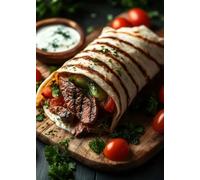 WSJIJY Stampa su Tela Cibo Delizioso Moderno Tagliatelle Bolognesi Bistecca Cucina Poster Classico Dipinti su Tela Immagini di Arte della Parete Ristorante Home Decor 60X90Cm Senza Cornic