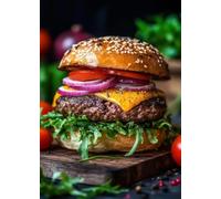 WSJIJY Stampa su Tela Classico Delizioso Salmone Sushi Patatine Fritte Hamburger Cucina Arte Poster Dipinti su Tela Pareti Art Immagini Sala da Pranzo Home Decor 50X70Cm No Frame