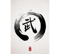 WSJIJY Stampa su Tela Decorazione Soggiorno Calligrafia Tradizionale Arte del Carattere Jianpu Tai Chi Bushido Poster Stampe Dipinti su Tela 50X70Cm Senza Cornice