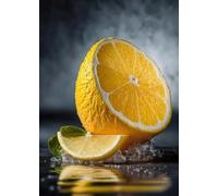 WSJIJY Stampa su Tela Deliziosa Frutta Ananas Fragola Mango Limone Fotografia Minimalista Arte Poster Dipinti su Tela Immagini d'Arte della Parete Decorazioni per La Casa 21X30Cm Senza Co