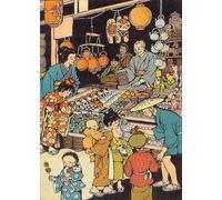 WSJIJY Stampa su Tela Dipinti su Tela di Viaggio Giapponese A Tokyo, Geisha, Stampe d'Arte Vintage da Parete, Poster Paesaggistici per La Decorazione del Soggiorno, 60X90 Cm, Senza Cornice.