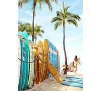 WSJIJY Stampa su Tela Estate Tropicale Città Costiere Surf Spiagge Oceano Esplorazione Poster Dipinti su Tela Parete Arte Immagini Home Decor 30X45Cm Senza Cornice