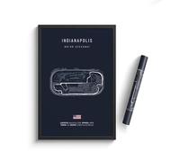 WSJIJY Stampa su Tela F1 Imola Monaco Circuito di Pista Tela Dipinto Formula 1 Arte Murale Poster Nordico Estetico Motorsport Gara Immagine per Arredamento Casa 70X100Cm Senza Cornice