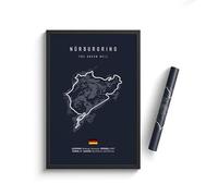 WSJIJY Stampa su Tela F1 Imola Monaco Circuito di Pista Tela Dipinto Formula 1 Arte Murale Poster Nordico Estetico Motorsport Gara Immagine per Arredamento Casa 70X100Cm Senza Cornice