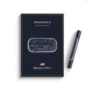 WSJIJY Stampa su Tela F1 Imola Monaco Circuito di Pista Tela Dipinto Formula 1 Arte Murale Poster Nordico Estetico Motorsport Gara Immagine per Arredamento Casa 50X70Cm Senza Cornice