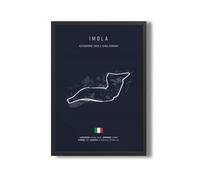 WSJIJY Stampa su Tela Formula 1 Imola Monaco Circuito di Arte Murale Poster Mappa del Mondo di Formula Racing Decorazione della Stanza Tela Dipinti Immagini Stampa Opera d'Arte 70X100Cm