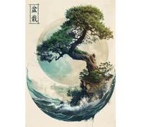 WSJIJY Stampa su Tela Giappone Paesaggio Samurai Geisha Bonsai Torii Gate Sakura Art Poster Tela Pittura Stampe Murali Immagine per Camera Home Decor 50X70Cm Senza Cornice