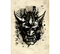 WSJIJY Stampa su Tela Guerriero Giapponese Bushido Corazzato Geisha Samurai Katana Ninja Poster Arte Tela Pittura Stampa da Parete Picture Room Home Decor 50X70Cm No Frame