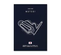 WSJIJY Stampa su Tela Mappa del Circuito di Formula Uno F1 Poster Nordico Folembray Tsukuba Pista da Corsa Stampa Artistica da Parete Quadro su Tela Decorazioni per Soggiorno 70X100 Cm Senza Cornice