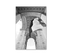 WSJIJY Stampa su Tela Moderno Bianco E Nero Romantico Europa Francia Città Tedesche Paesaggio Fotografia Stampata Poster Arte Murale Quadro su Tela Dipinto 70X100Cm Senza Cornice