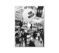 WSJIJY Stampa su Tela Moderno Bianco E Nero Romantico Europa Francia Città Tedesche Paesaggio Fotografia Stampata Poster Arte Murale Quadro su Tela Dipinto 70X100Cm Senza Cornice