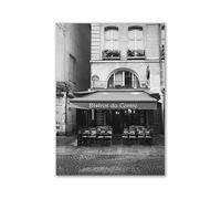 WSJIJY Stampa su Tela Moderno Bianco E Nero Romantico Europa Francia Città Tedesche Paesaggio Fotografia Stampata Poster Arte Murale Quadro su Tela Dipinto 70X100Cm Senza Cornice