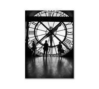 WSJIJY Stampa su Tela Moderno Bianco E Nero Romantico Europa Francia Città Tedesche Paesaggio Fotografia Stampata Poster Arte Murale Quadro su Tela Dipinto 70X100Cm Senza Cornice
