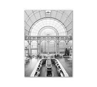 WSJIJY Stampa su Tela Moderno Bianco E Nero Romantico Europa Francia Città Tedesche Paesaggio Fotografia Stampata Poster Arte Murale Quadro su Tela Dipinto 50X70Cm Senza Cornice