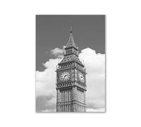 WSJIJY Stampa su Tela Moderno Bianco E Nero Romantico Europa Francia Città Tedesche Paesaggio Fotografia Stampata Poster Arte Murale Quadro su Tela Dipinto 70X100Cm Senza Cornice