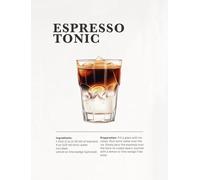 WSJIJY Stampa su Tela Moderno Nordic Minimalist Afternoon Tea Coffee Drink Ricetta Poster Dipinti su Tela Immagini di Arte della Parete Coffee Shop Home Decor 21X30Cm No Frame