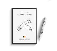 WSJIJY Stampa su Tela Poster del Circuito di F1 Imola Monaco Formula 1 GP Tela Dipinto Nordic Motorsport Arte Murale Immagine Decorazione per La Stanza 70X100Cm Senza Cornice