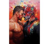 WSJIJY Stampa su Tela Poster di Amanti Gay Omosessuali Stampa su Tela Decorazione per Soggiorno Camera da Letto Decorazione da Parete per La Casa 50X70 Cm Senza Cornice.